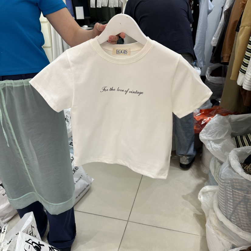 EGG IS韓國直郵實拍女士新品熱賣時尚推薦26春夏T恤不含飾品EGG IST恤圖色1