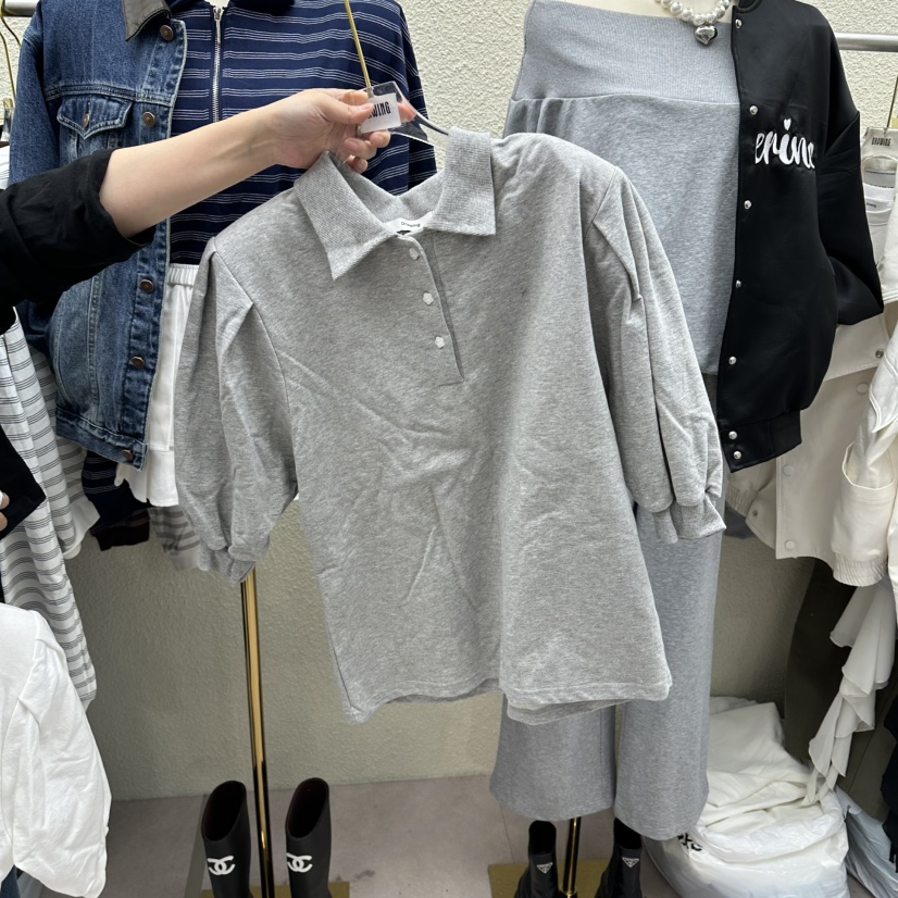 DRAWING韓國代購女裝新品推薦休閑時尚職業熱賣26春夏T恤DRAWINGT恤圖色2