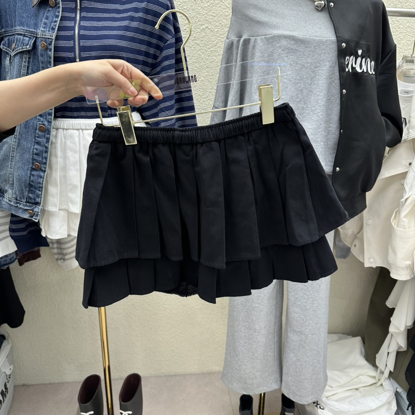 DRAWING韓國代購女士新款時尚熱賣休閑職業推薦裙褲百褶褶裙DRAWING裙褲圖色2