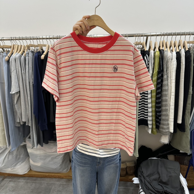 DELIGHT-L韓國直郵女裝新品職業推薦熱賣時尚人氣T恤條紋DELIGHT-LT恤圖色1