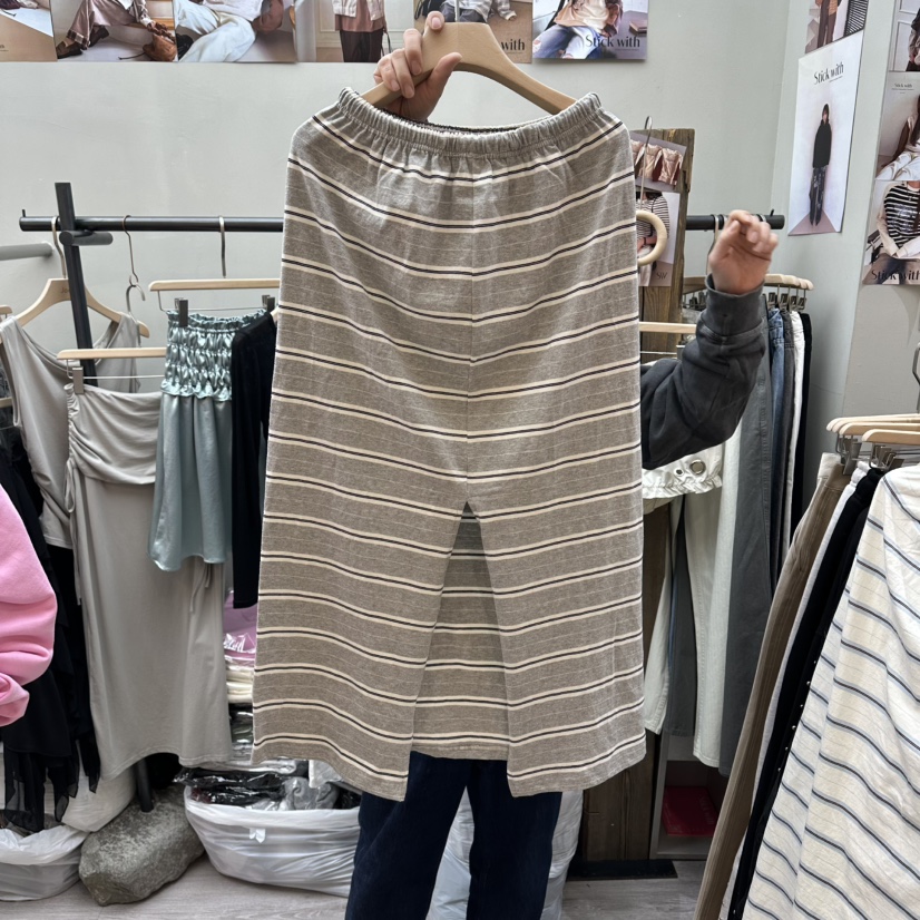 STICK WITH韓國代購女士新品熱賣時尚26春夏休閑推薦長裙STICK WITH長裙