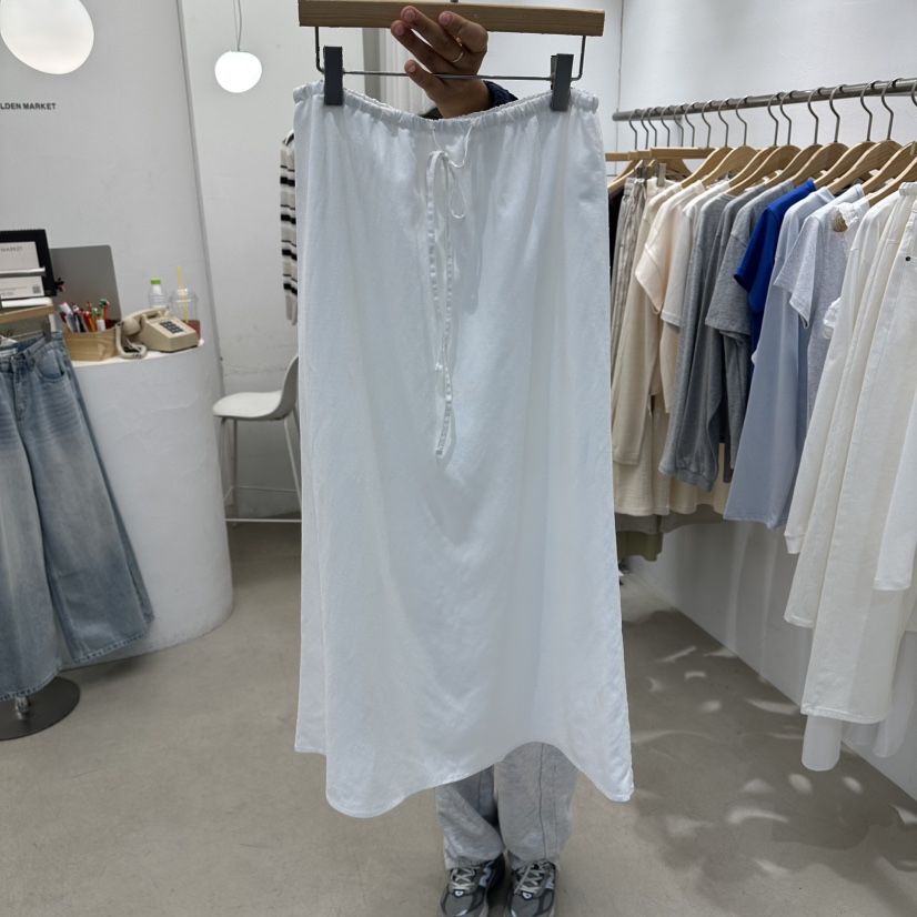 GOLDEN MARKET韓國東大門直郵女裝新品推薦休閑長裙亞麻GOLDEN MARKET長裙圖色1