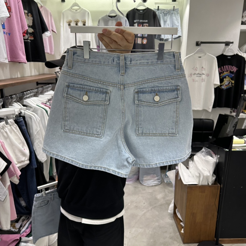 EVE韓國直郵女士新款26春夏時尚推薦人氣職業熱賣短褲口袋EVE短褲