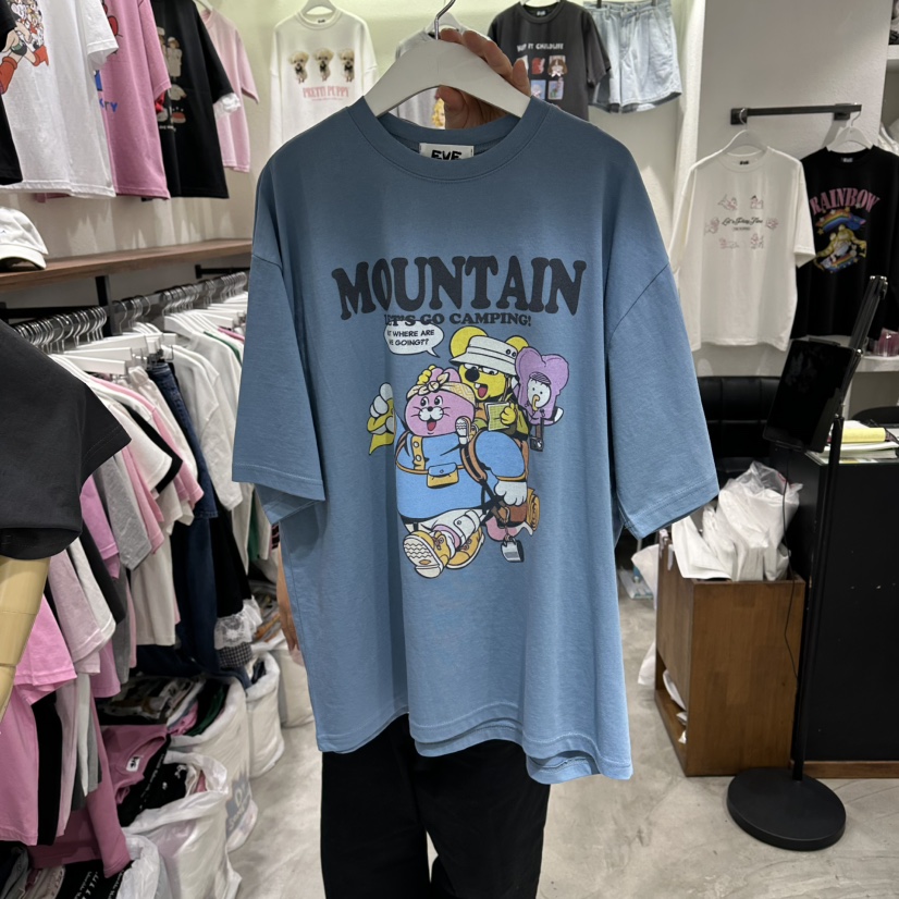 EVE韓國東大門直郵女裝新款時尚26春夏休閑熱賣推薦職業T恤EVET恤圖色2