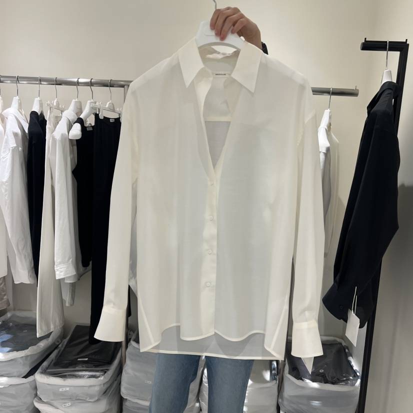 MASCULINE韓國代購女裝新款時尚職業人氣推薦襯衫蕾絲衫羊毛MASCULINE襯衫/蕾絲衫圖色1