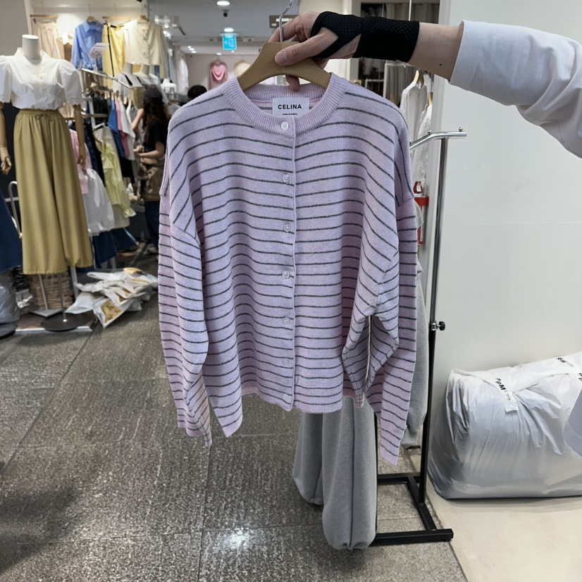 CELINA韓國東大門直郵女裝新品推薦人氣26春夏針織衫寬松開衫CELI_NA針織衫圖色2