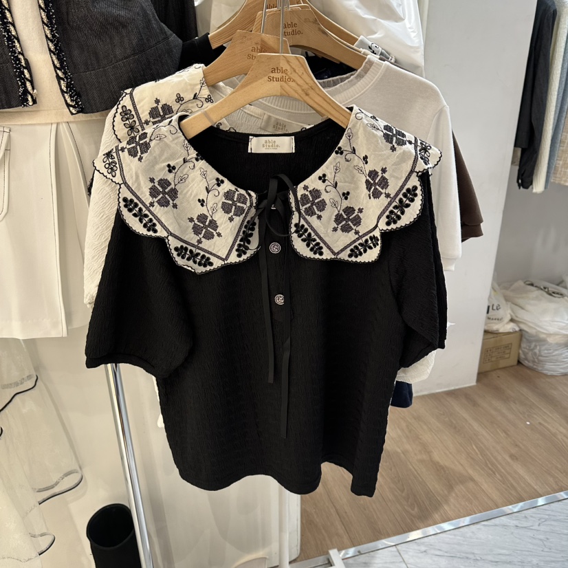 ABLESTUDIO韓國東大門代購女裝新款26春夏職業襯衫蕾絲衫ABLESTUDIO襯衫/蕾絲衫圖色3