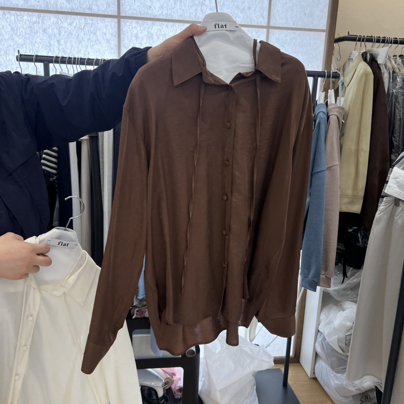 FLAT韓國東大門代購女士新品職業人氣推薦熱賣襯衫蕾絲衫FLAT襯衫/蕾絲衫圖色1