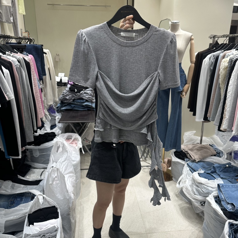 MONOPOLY韓國東大門代購女士新款人氣熱賣推薦時尚T恤假兩件MONO_POLYT恤圖色3