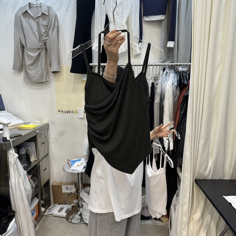 BILLION-L韓國直郵實拍女裝新款26春夏職業休閑吊帶背心BILLION-L吊帶/背心圖色5墨色