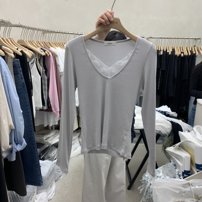 MURR韓國東大門代購女裝新款熱賣人氣休閑職業時尚長袖T恤MURR長袖T恤圖色2