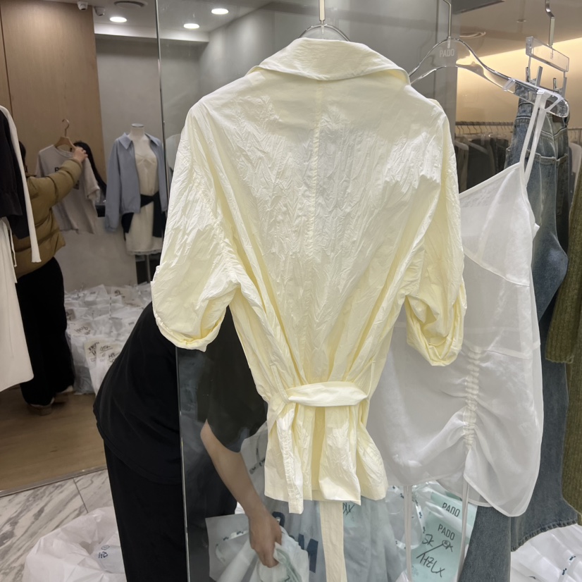 PADO韓國東大門直郵女士新款熱賣人氣休閑推薦夾克含腰帶PADO夾克