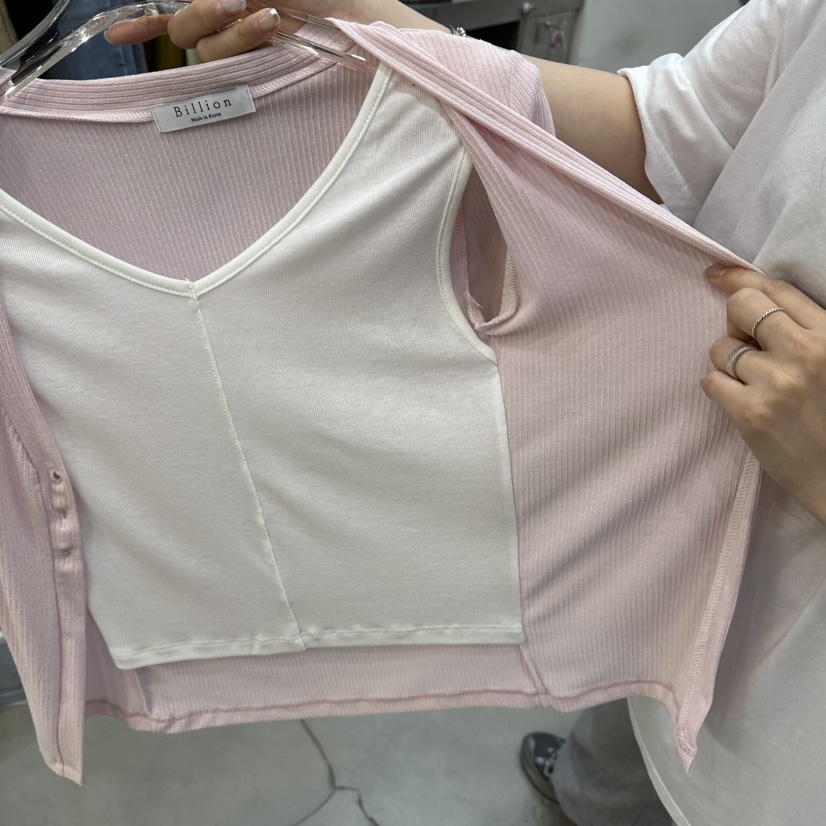BILLION-L韓國東大門直郵女裝新款26春夏時尚針織衫假兩件BILLION-L針織衫