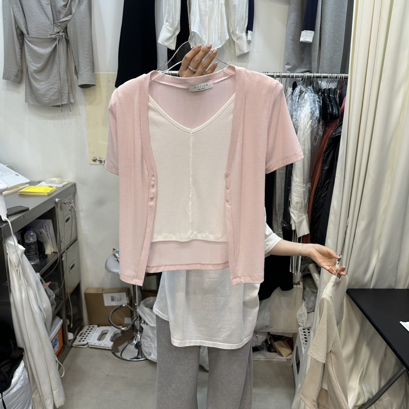 BILLION-L韓國東大門直郵女裝新款26春夏時尚針織衫假兩件BILLION-L針織衫圖色3