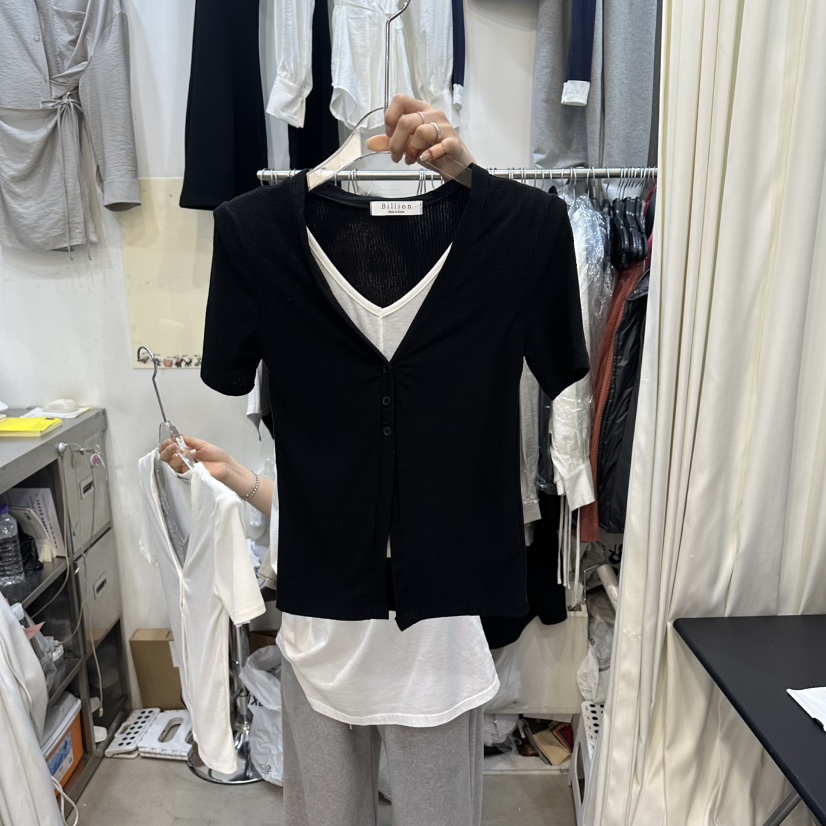 BILLION-L韓國東大門直郵女裝新款26春夏時尚針織衫假兩件BILLION-L針織衫圖色4