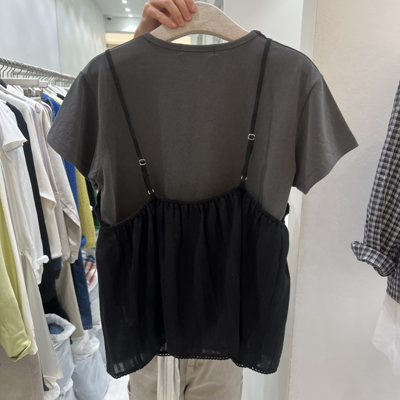 ASOME韓國直郵實拍女士新品人氣時尚吊帶背心不含內搭蕾絲A.SOME吊帶/背心