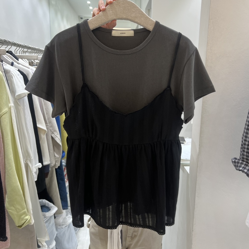 ASOME韓國直郵實拍女士新品人氣時尚吊帶背心不含內搭蕾絲A.SOME吊帶/背心圖色2