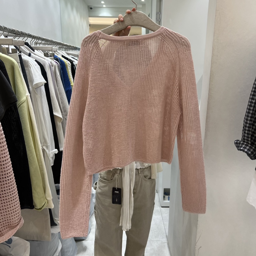 ASOME韓國直郵實拍女士新品時尚休閑熱賣26春夏針織衫不含內搭A.SOME針織衫