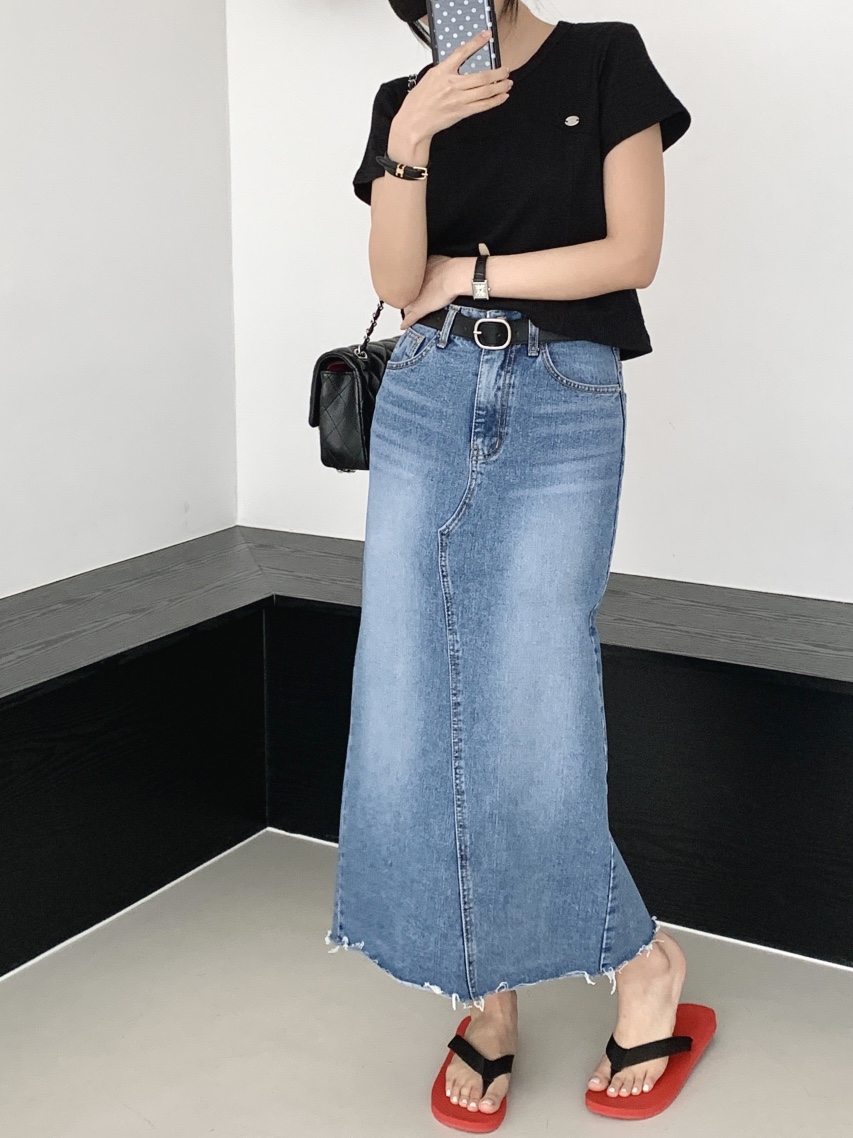 DAVICHI/D.SECOND韓國東大門直郵女士新款26春夏牛仔褲含隨機腰帶DAVICHI/D.SECOND牛仔褲