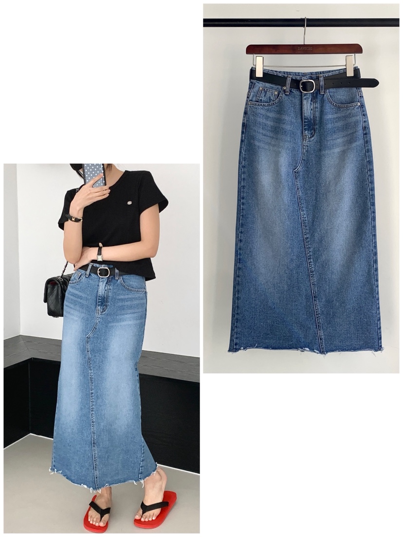 DAVICHI/D.SECOND韓國東大門直郵女士新款26春夏牛仔褲含隨機腰帶DAVICHI/D.SECOND牛仔褲