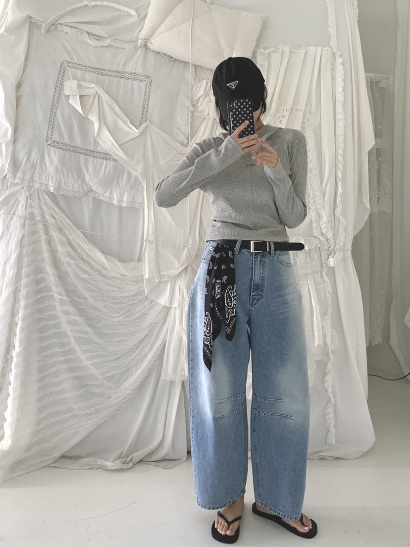 DAVICHI/D.SECOND韓國直郵實拍女裝新品人氣牛仔褲含隨機腰帶DAVICHI/D.SECOND牛仔褲