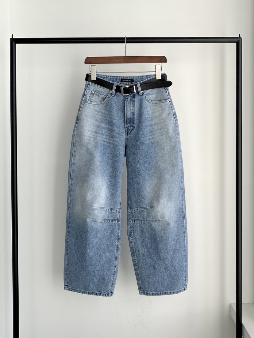 DAVICHI/D.SECOND韓國直郵實拍女裝新品人氣牛仔褲含隨機腰帶DAVICHI/D.SECOND牛仔褲圖色1