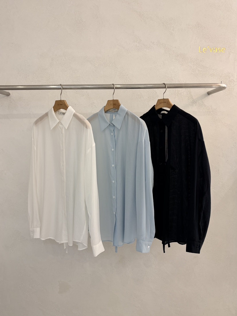 LE VASE韓國直郵實拍女裝新品職業人氣休閑推薦襯衫蕾絲衫LE VASE襯衫/蕾絲衫