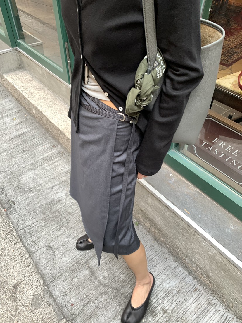 ROMANTICIZE韓國代購女裝新品推薦半身裙中短裙裹身裙條紋ROMANTICIZE半身裙/中短裙