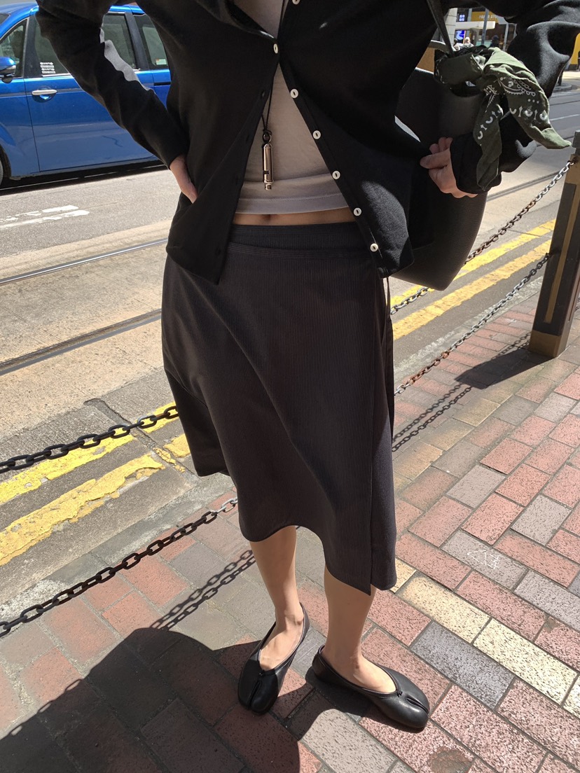 ROMANTICIZE韓國代購女裝新品推薦半身裙中短裙裹身裙條紋ROMANTICIZE半身裙/中短裙