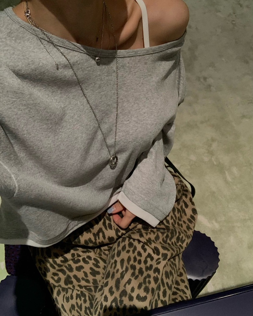 REVE CITE-L韓國東大門代購女裝新款推薦熱賣休閑褲豹紋REVE CITE-L休閑褲