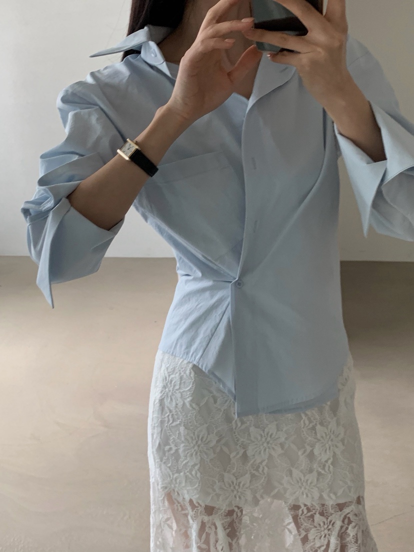 VERANDA韓國代購女士新品時尚推薦人氣職業熱賣襯衫蕾絲衫VERANDA襯衫/蕾絲衫