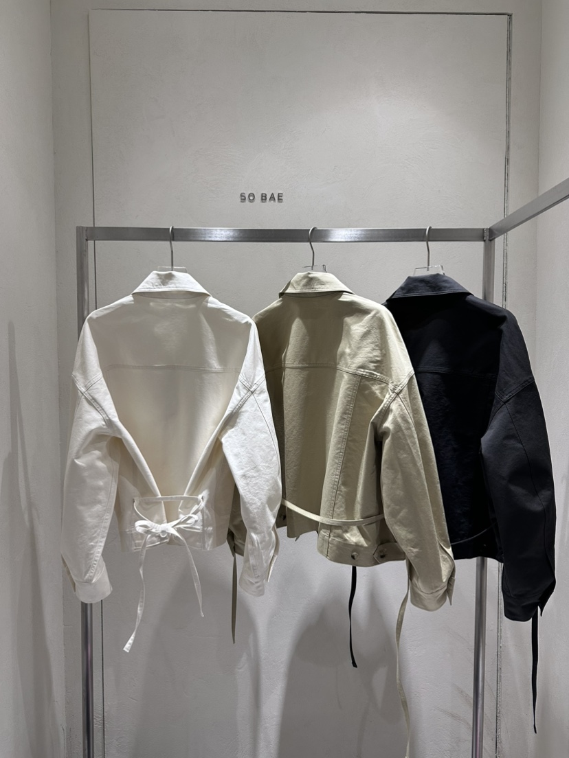 SO BAE韓國東大門直郵女裝新品職業推薦休閑夾克含腰帶棉布SO BAE夾克