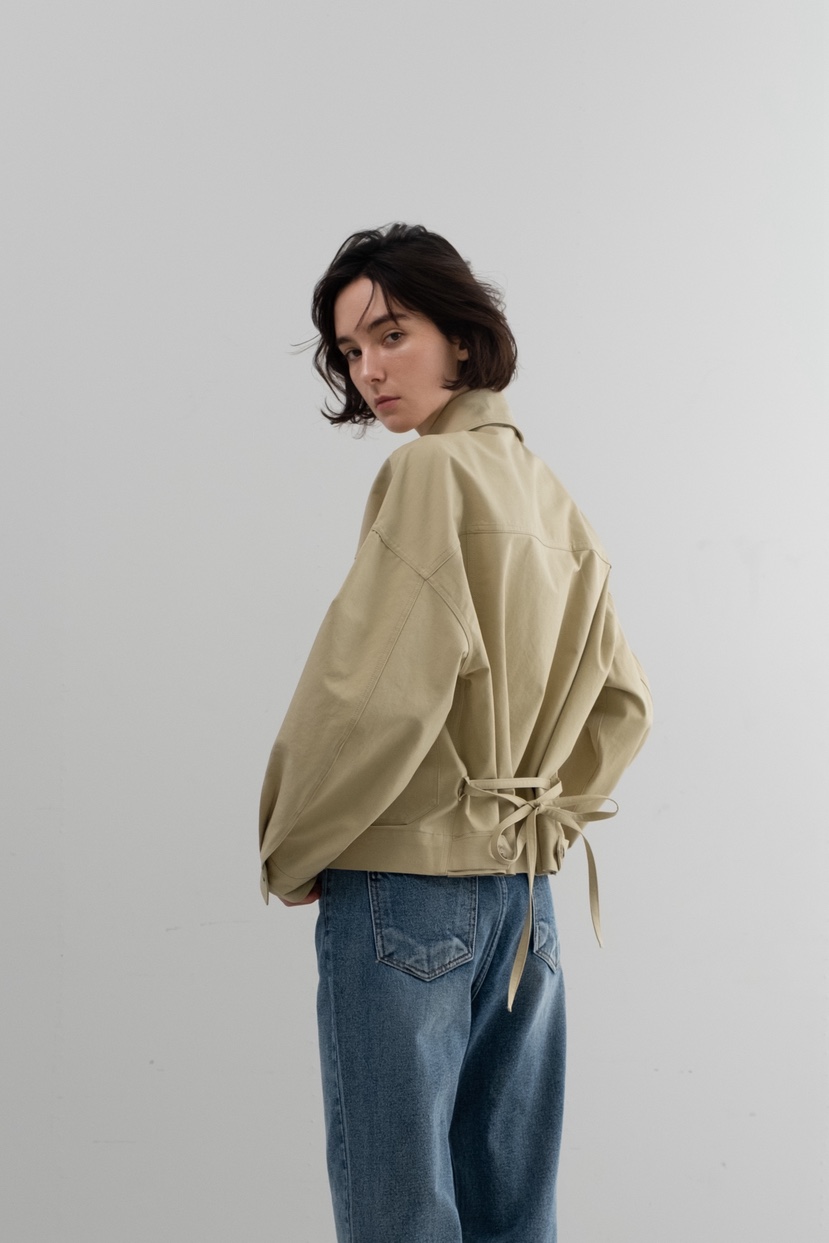 SO BAE韓國東大門直郵女裝新品職業推薦休閑夾克含腰帶棉布SO BAE夾克