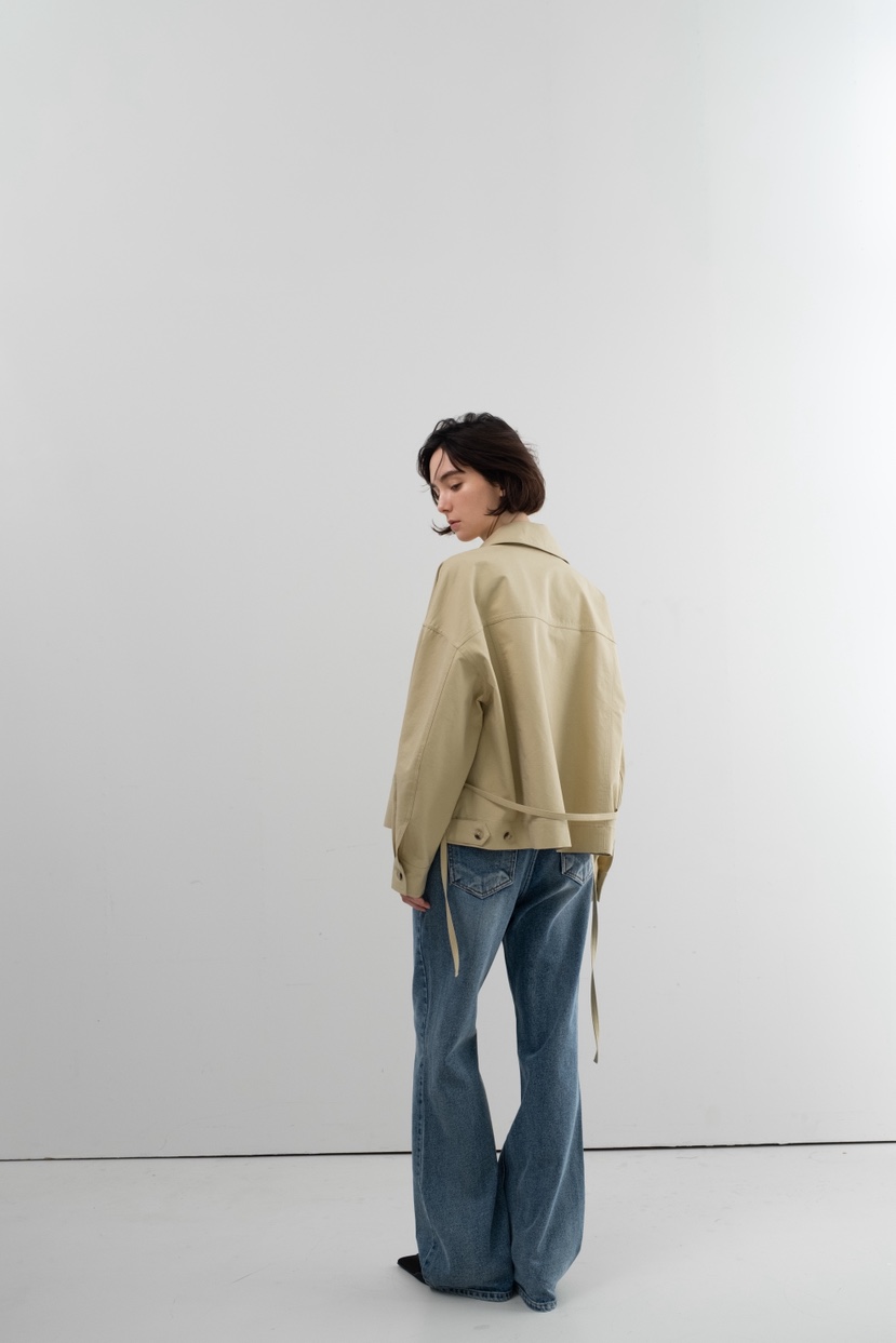 SO BAE韓國東大門直郵女裝新品職業推薦休閑夾克含腰帶棉布SO BAE夾克