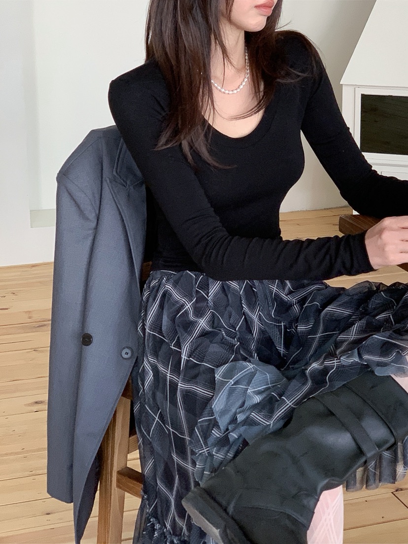 VERANDA韓國直郵女士新品人氣時尚職業26春夏推薦長袖T恤VERANDA長袖T恤