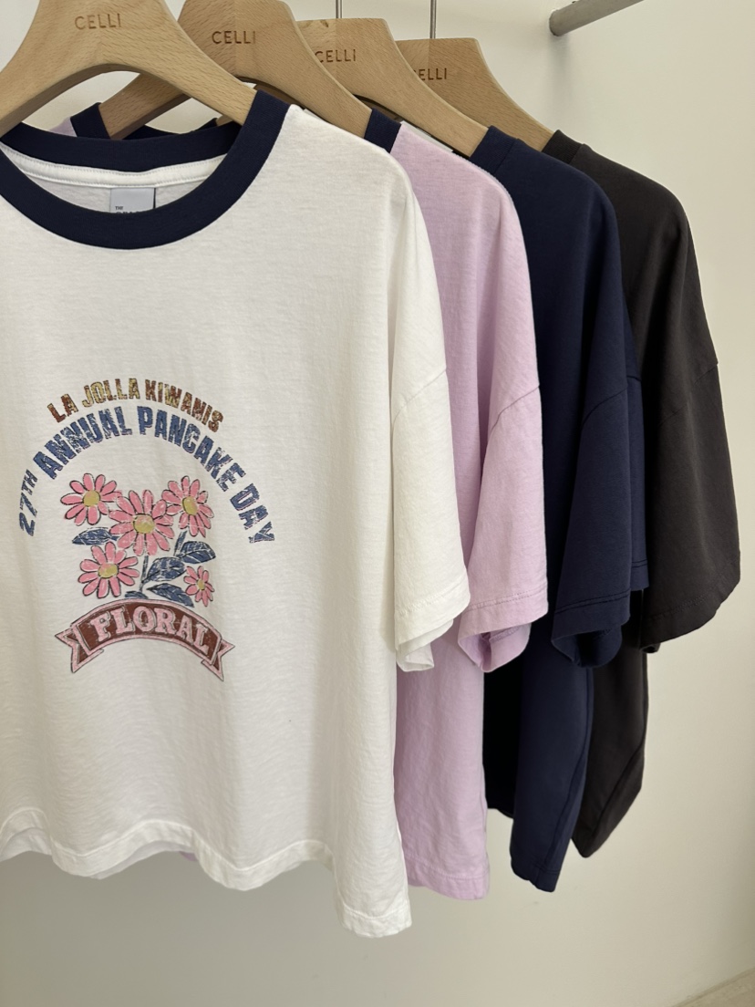 CELLI韓國東大門直郵女裝新款熱賣人氣職業時尚推薦T恤花朵CELLIT恤