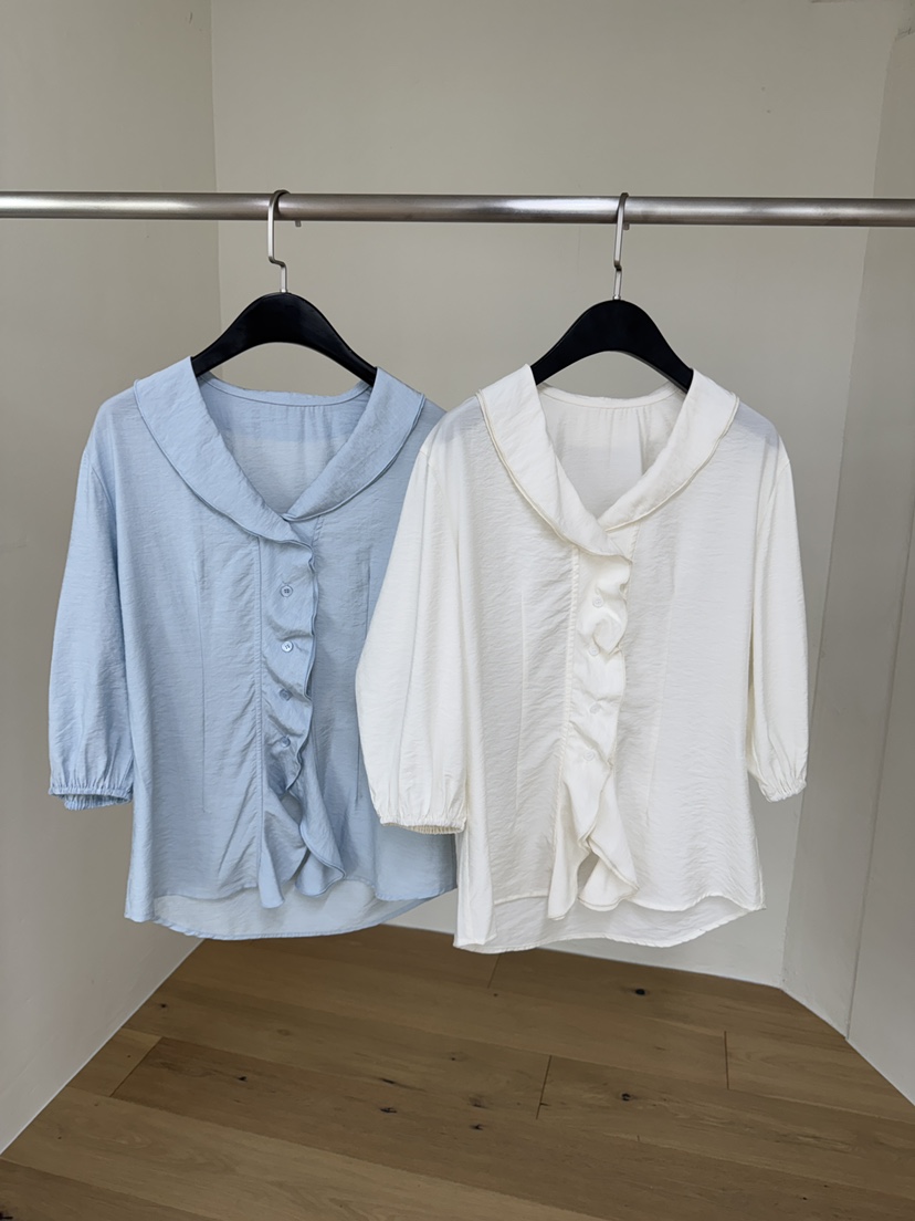 BLACK PIG韓國東大門直郵女裝新品人氣熱賣職業襯衫蕾絲衫VIVIAN_LEE襯衫/蕾絲衫圖色1左一色