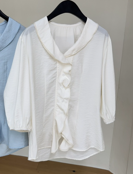 BLACK PIG韓國東大門直郵女裝新品人氣熱賣職業襯衫蕾絲衫VIVIAN_LEE襯衫/蕾絲衫圖色2