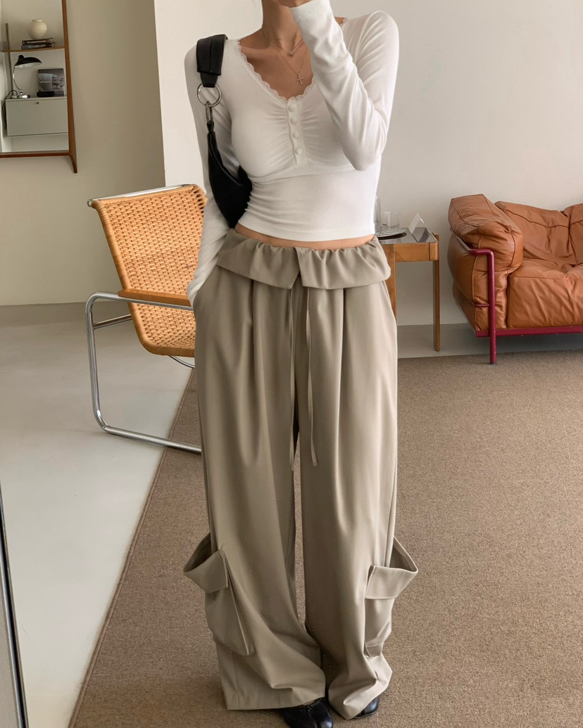 REVE CITE-L韓國直郵女士新品26春夏推薦人氣休閑褲工裝褲REVE CITE-L休閑褲