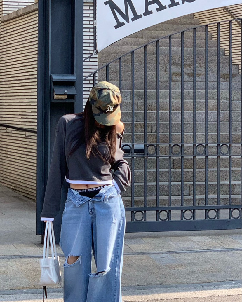 REVE CITE-L韓國東大門直郵女裝新款休閑長袖T恤可拆卸REVE CITE-L長袖T恤