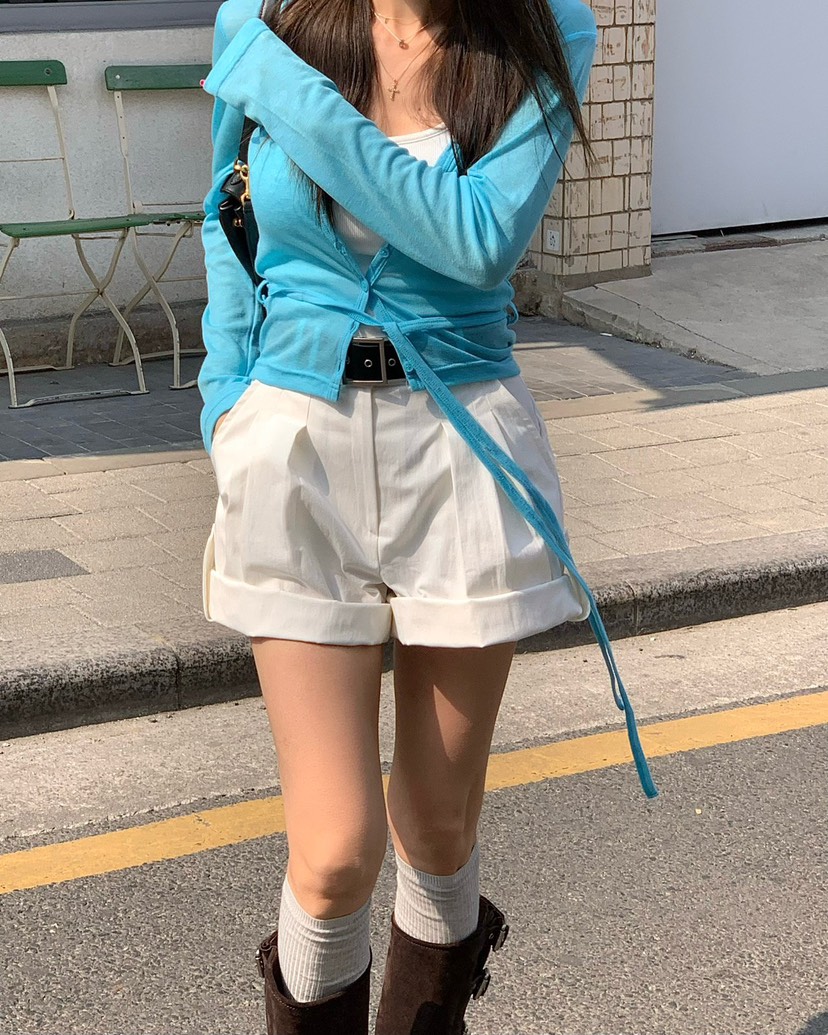 REVE CITE-L韓國東大門直郵女士新品時尚推薦短褲不含腰帶REVE CITE-L短褲