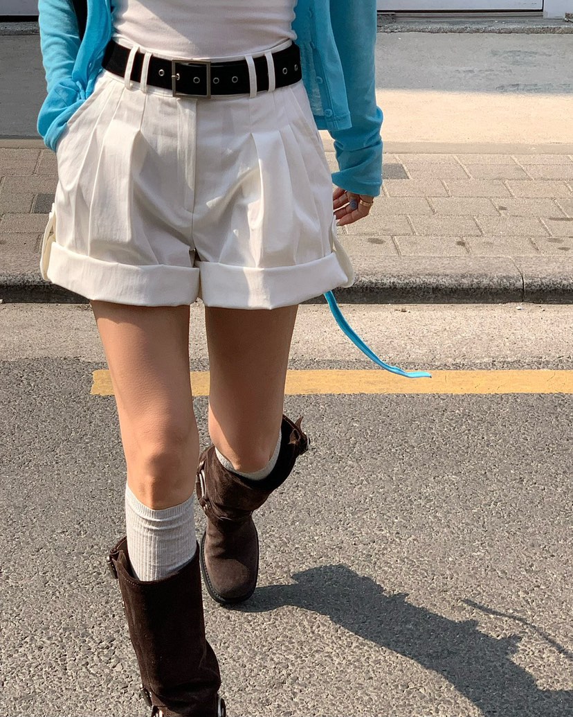 REVE CITE-L韓國東大門直郵女士新品時尚推薦短褲不含腰帶REVE CITE-L短褲圖色2