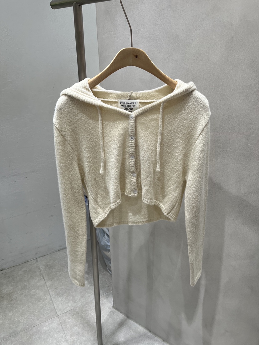 EVERCOMMERCE METICULOUSLY DESIGNED韓國直郵實拍女士新品休閑針織衫兜帽EVERCOMMERCE METICULOUSLY DESIGNED針織衫圖色2