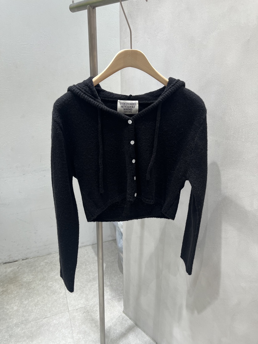 EVERCOMMERCE METICULOUSLY DESIGNED韓國直郵實拍女士新品休閑針織衫兜帽EVERCOMMERCE METICULOUSLY DESIGNED針織衫圖色3