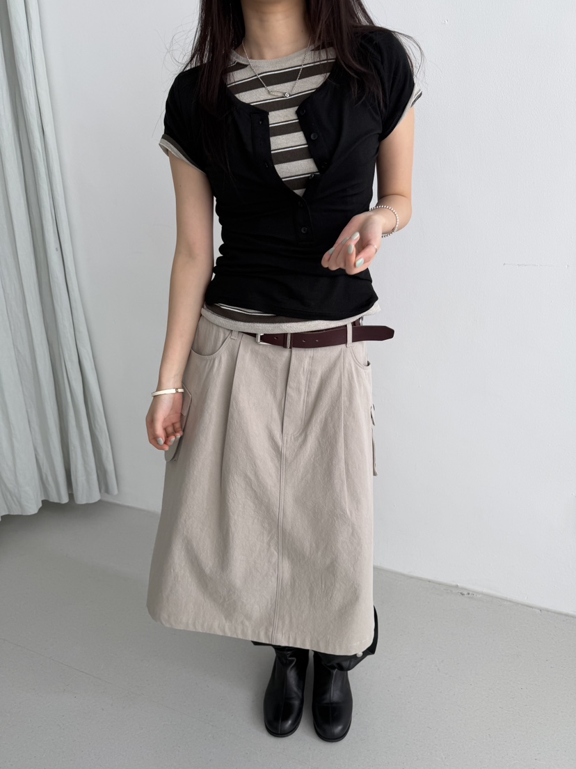 MINIMUZE韓國直郵女裝新款26春夏職業熱賣時尚半身裙中短裙MINIMUZE半身裙/中短裙