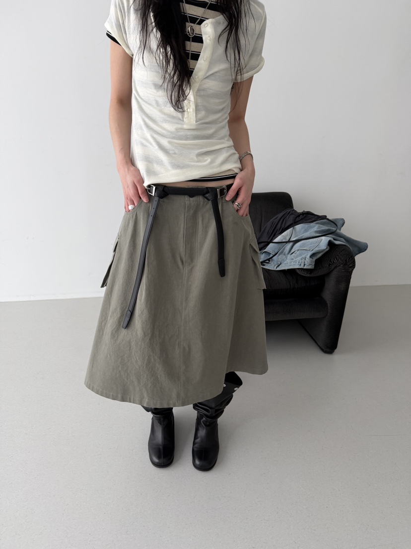 MINIMUZE韓國直郵女裝新款26春夏職業熱賣時尚半身裙中短裙MINIMUZE半身裙/中短裙