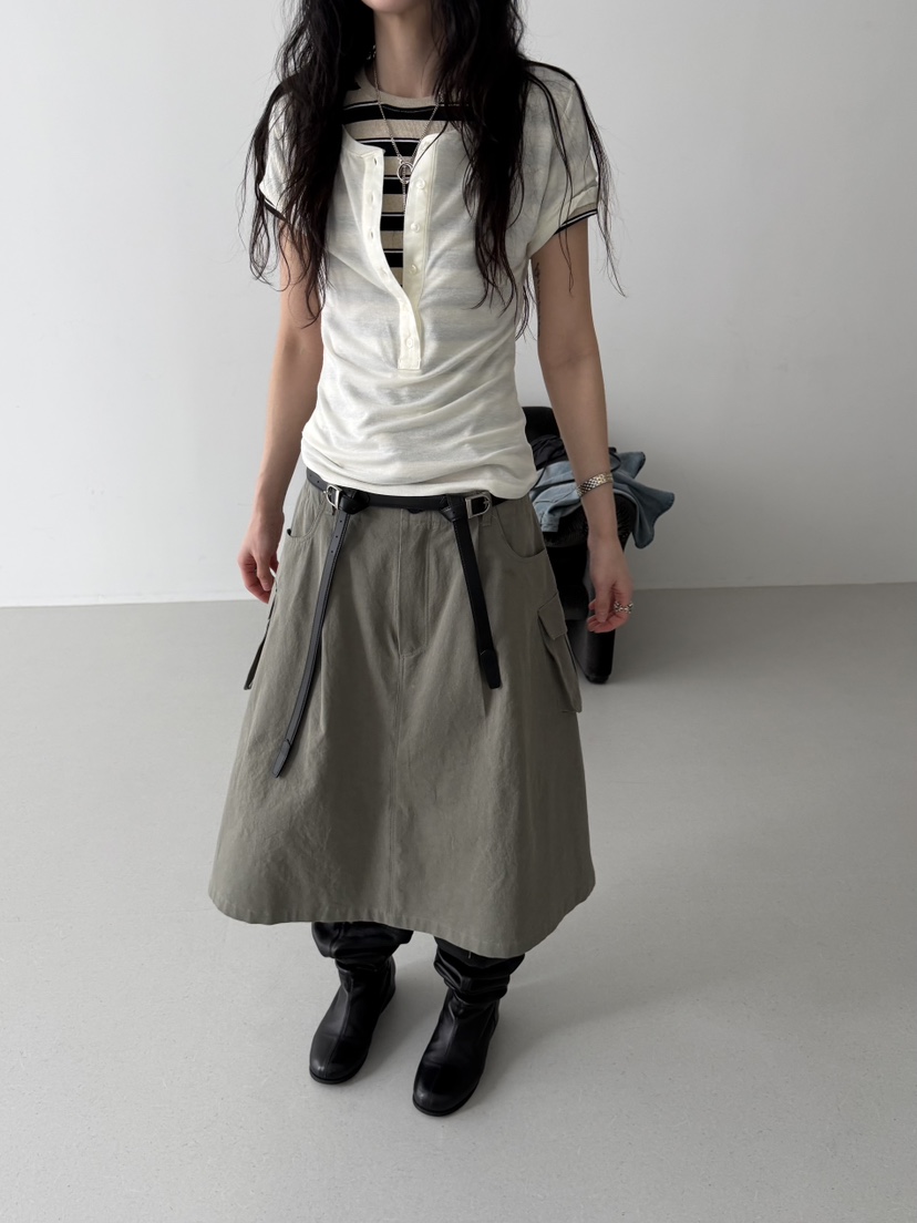 MINIMUZE韓國直郵女裝新款26春夏職業熱賣時尚半身裙中短裙MINIMUZE半身裙/中短裙