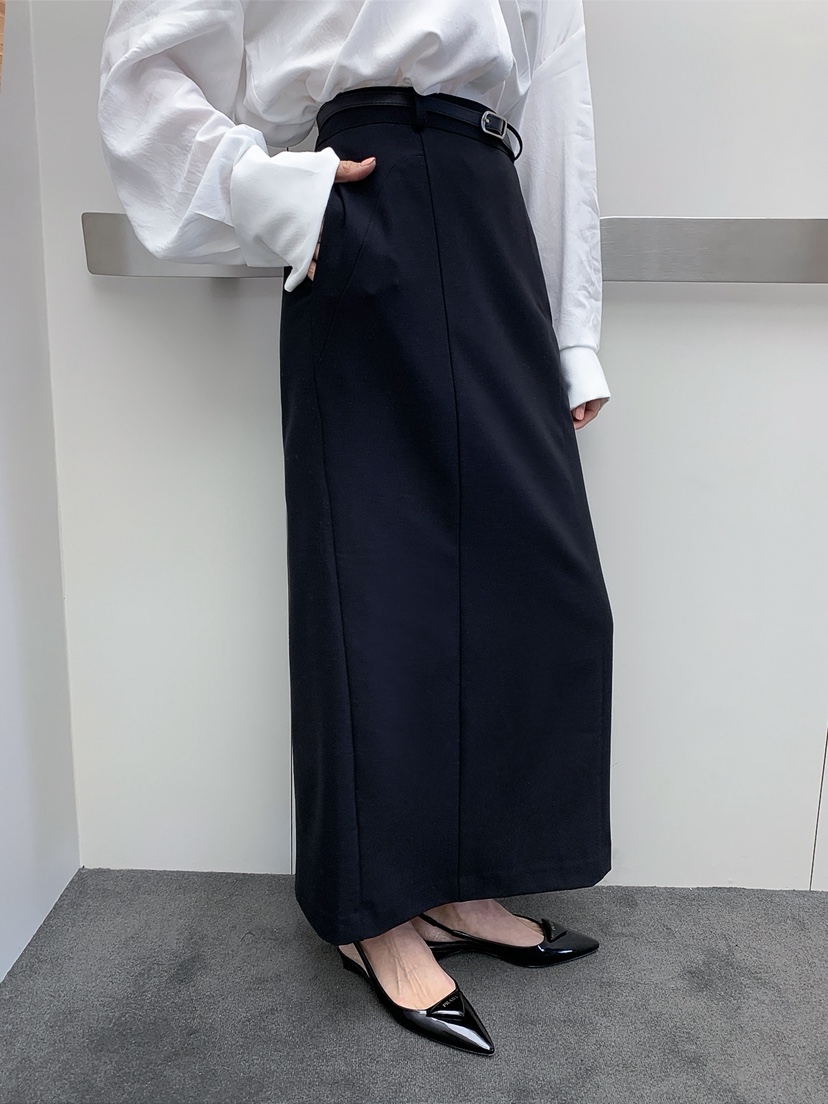 VERANDA韓國代購女士新款人氣時尚職業熱賣休閑長裙不含腰帶VERANDA長裙