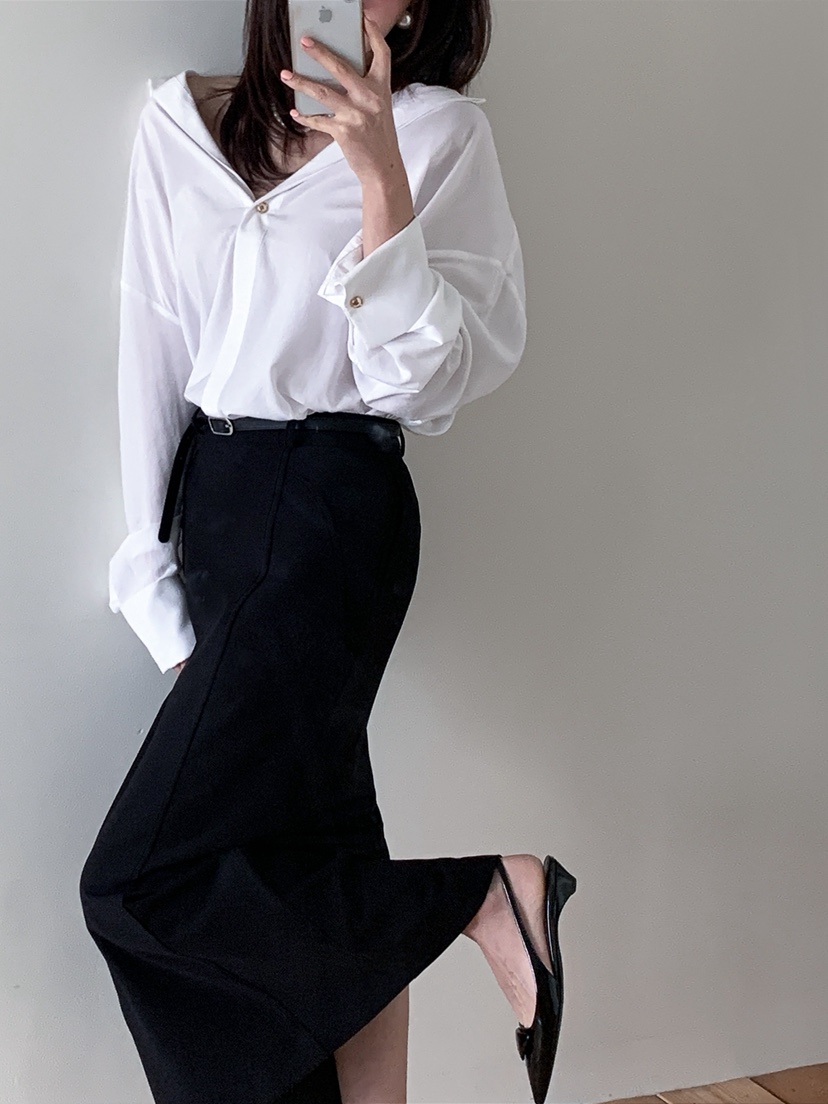 VERANDA韓國代購女士新款人氣時尚職業熱賣休閑長裙不含腰帶VERANDA長裙