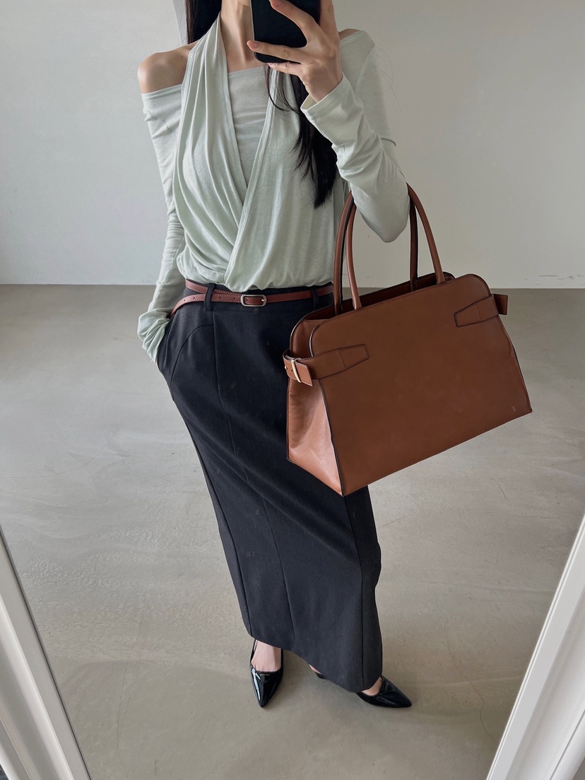 VERANDA韓國直郵女士新品時尚休閑26春夏職業長袖T恤假兩件VERANDA長袖T恤